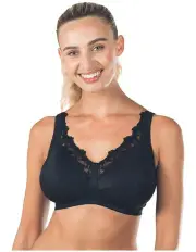[Royce Lingerie] Robyn Wirefree Full Cup Support Bra in Black