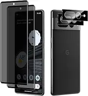 [CeiLarv] [2+2 pcs Tempered Glass for Google Pixel 7 Pro 5G Privacy Screen Protector [Anti-Spy] [Anti-Scratch] [9H Hardness] Camera Lens Protector Film for Google Pixel 7 Pro 5G