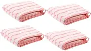 Hoement 4pcs Coral Fleece Towels Super Absorbent Washcloths for Home Dorm Quick Drying No Shedding for Bathing Face Washing