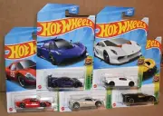 HOT WHEELS EXOTICS BUGATTI,PORSCHE,PAGANI,LAMBORGHINI,KOENIGSEGG NEW LOT OF 5