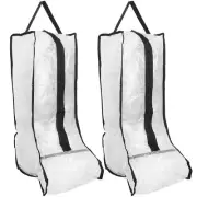 2pcs Shoe Storage Organizer Travel Shoe Bags Boots Clear Zipper Bag Boots