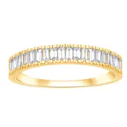 Baguette Ring with 0.35ct of Diamonds in 9kt Yellow Gold