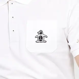 【Munsingwear】企鵝牌 男款白色日本製精緻企鵝刺繡吸濕速乾短袖POLO衫 MGTT2A09