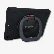 StylePro Tough Kids Case for iPad 9th generation, Shockproof Cover With Rotating Stand, 10.2", Black
