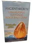 Himalayan Salt Lamp with Wood Base -- approx 6-8 lbs - emits negative ions