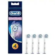 Oral-B Genuine Sensi UltraThin Replacement White Toothbrush Heads, Refills for Electric Toothbrush, Gentler on Gums Still Tough on Plaque, Pack of 4