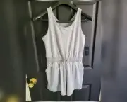 Abercrombie Kids YPB Activewear Romper Jumpsuit Sleevless Shorts Girl 15/16 Gray
