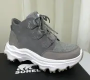 NIB SOREL Kinetic Breakthru Caribou Waterproof Boot US 7.5 Grey Quarry/Sea Salt