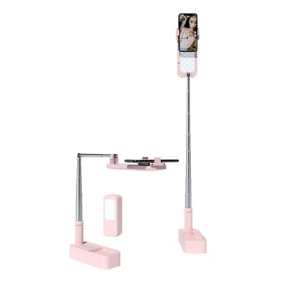 LED Portable Phone Holder Stand Wireless Remote Dimmable Selfie Fill Light LAMP