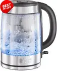 Russell Hobbs Brita Glass Kettle Brita Maxtra Filter Premium Glass Finish, 1.7L