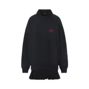 [Balenciaga] Balenciaga-Black Hybrid Cotton Mini Dress-Donna 2 NUM
