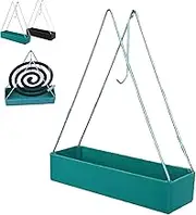Coil Holder Hanging, Incense Box Portable Outside, Spiral Coil Incense Burner, for Patio,Courtyard,Office (Green)
