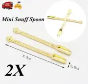 2X Mini Spoon Spatula Ladle Scoop Gold Micro Debug Spoon Pipe Shovel