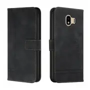 Closure Case with Flip Wallet Stand Function Cover for Samsung Galaxy J4 2018 - Red