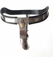 HCUDFN BDSM Invisible Male Chastity Belt Abstinence Stainless Steel Chastity Device Metal Penis Cage Sex Products for Men Couples(Waist 76~82cm)