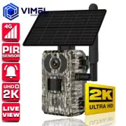 Trail Camera Wireless 2K 4G Solar LIVE VIEW Alarm Farm Battery SIM card Outdoor