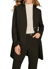 Donna Karan Collarless Hardware Blazer
