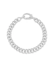 Chloe and Madison Silver CZ Link Bracelet