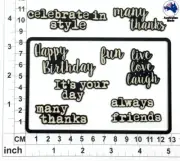 Chipboard Embellishments for Scrapbooking, Cardmaking - Scrap Words 52 CB1270