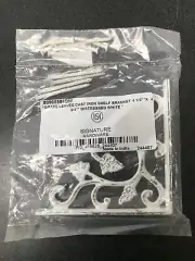 Signature Hardware 407371 Grape Leaves 4-3/8" Iron Shelf Bracket DistressedWhite