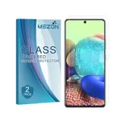 2 Pack MEZON Samsung Galaxy A71 Clear Tempered Glass Screen Protectors