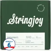 Stringjoy Broadways Classic Pure Nickel Electric Guitar Strings - Super Light