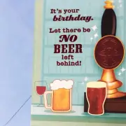 Happy Birthday Let there be no Beer left behind 5”x7” Hallmark Greeting Card fun