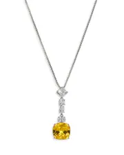 Nadri Soleil Cubic Zirconia & Nano Crystal Lariat Necklace in Silver Plated, 16-18