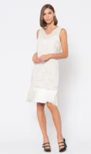 ALANNAH HILL BNWT RRP $489 Cream beaded tassell dress size12