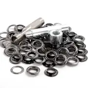 100 Set 4/5/6/8/10/12/14/17mm Eyelets Die Punch Grommets Tool Kit Leather Craft