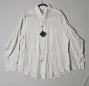 Brooks Brothers Regent Men's XL 100% Irish Linen White Long Sleeve Button NEW