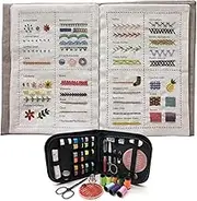 DIY Embroidery Kit, Embroidery Stitches Learning Book, Creative Sewing Book, Hand Sewing, Suitable for Beginners and Enthusiasts (A)