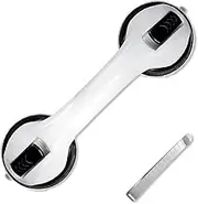 ZHUOMINGJIA Quilting Ruler Grip Handle with Small Non Slip Suction Cup,Reusable Templates Patchwork Ruler Gripper Sewing Tool with Retractable Tape Measure for Quilting Patchwork (Black 1Pcs)