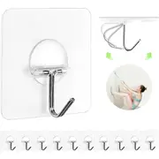 12Pcs Adhesive Hooks for Hanging Heavy Duty Wall Hooks Self Adhesive Towel Coat Hooks