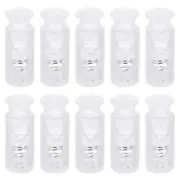 30Pcs 4mm Cord Lock Plastic Double Hole Spring Toggle Stoppers, Clear