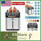 Sleek Stainless Steel Digital 4 Slice Toaster with 3 Cooking Modes & Touchscreen
