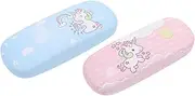 [VALICLUD] 2pcs Unicorn Eyeglass Case Portable and Stylish Hard Shell Case for Boys and Girls Sunglasses and Boy Girl Glasses