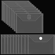 20PCS Plastic Storage Envelopes 7x5inch Pocket Folder for Dies&Stamp Storage Collection Clear Stamp and Storage Paper Holder Bags Die Storage Pockets Scrapbooking Storage Envelopes for DIY Card Making
