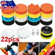 22pcs 3" Waxing Polishing Buffing Sponge Pads Kit Set For Car Polisher Drill NEW
