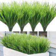 12PcsArtificial Plants Plastic Green Wheat Grass Home Garden Outdoor Decor Party