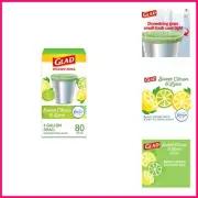 Odorshield Small Drawstring Trash Bags, 4 Gal, Sweet Citron and Lime, 80 Ct, ...