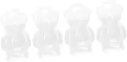 Cabilock 4 Pcs Cocktail Glass Water Cup Transparent Cup Lovely Cocktail Cup Wine Glass Drinking Glass Drinking Cup Coffee Cup Juice Glass Creative Cup Water Glass Bar Cup Bear-Shaped Cup
