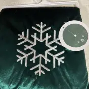 green white snowflake 42” Christmas tree skirt tree ornament decor