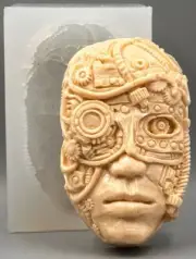 CYBORG SILICONE MOLD for soap making and other crafts ANDROID ROBOT HEAD