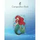 Composition Book: Disney The Little Mermaid Evil Ursula Crystal Ball Blank Marble Rule Lined Large Notebook for Cute Girls Teens Kids 11