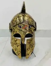 Medieval Steel Antique Corinthian Helmet Knight King Roman Armor Helmet W/Stand