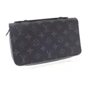 Used Louis Vuitton Zippy Xl M61698 Long Wallet Clutch Bag Monogram Eclipse Black