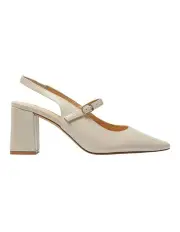 [Sandler] Kelly Heeled Shoes in Ivory Leather