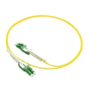 1m LC(APC)-LC(APC) Duplex 9/125 OS2 Singlemo Fiber Cable Yellow Uniboot OFNR 3FT