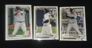 Jasson Dominguez Rookie (3) Card Lot 2020 and 2021 Bowman Paper Yankees